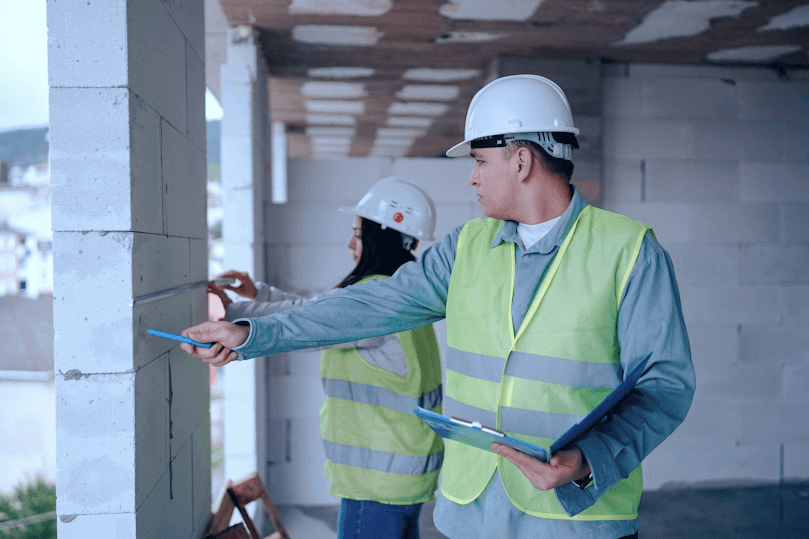 Wego inspectors assessing a building on site