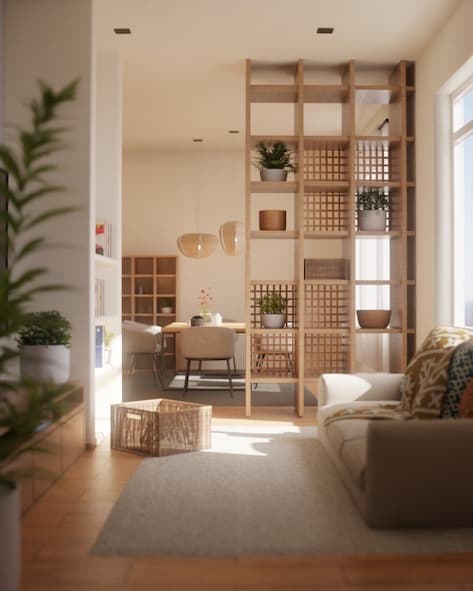 Inspected living room interior
